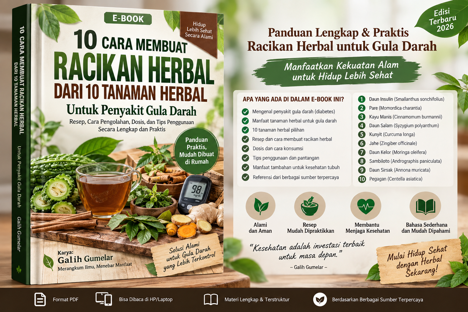 E-BOOK 10 RACIKAN HERBAL UNTUK GULA DARAH