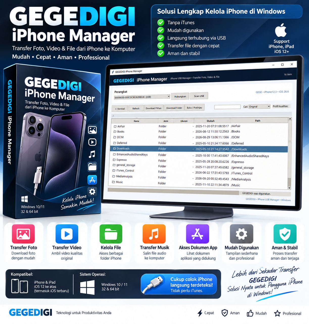 GEGEDIGI iPhone Manager