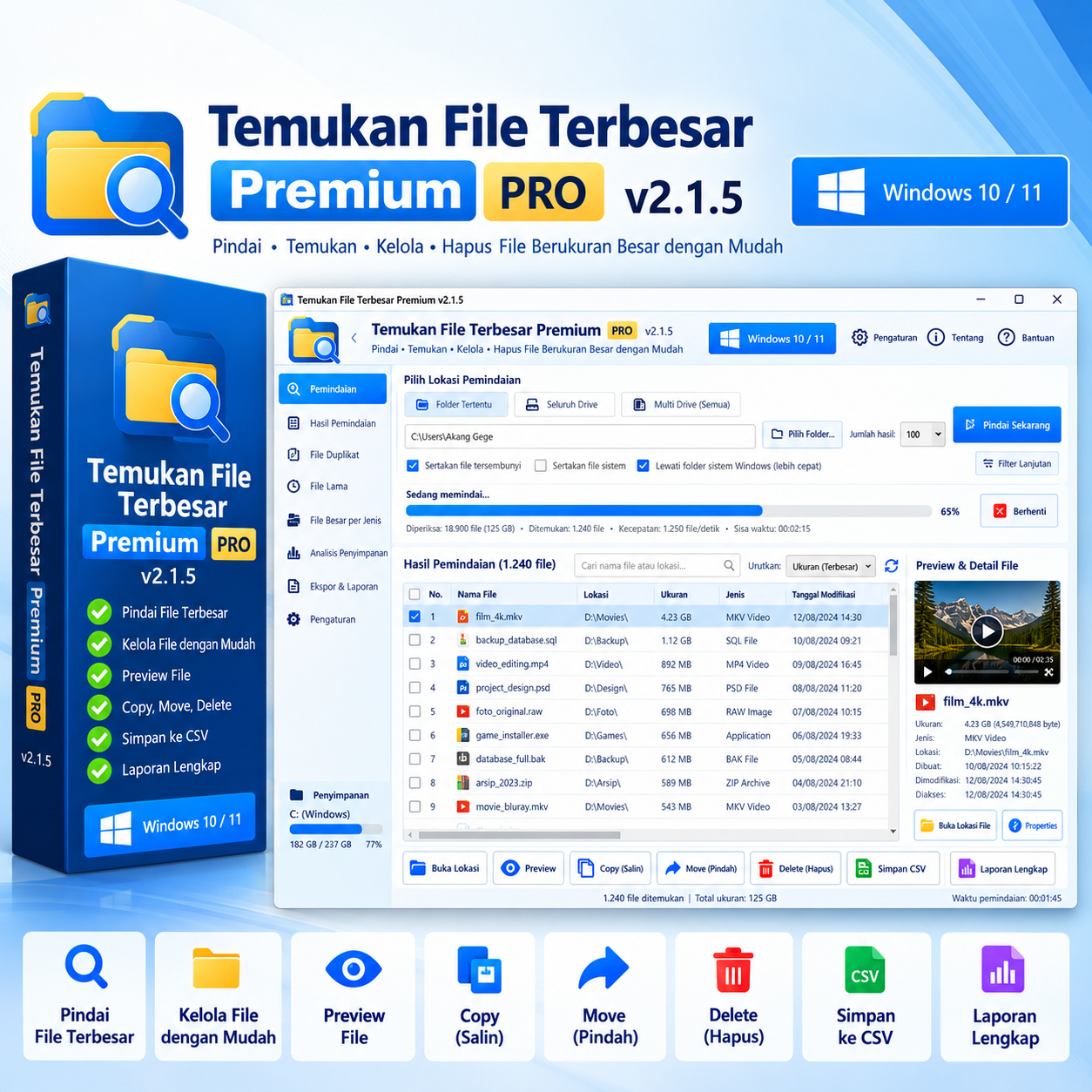 Temukan File Terbesar Premium PRO v2.1.5 – Aplikasi Pencari dan Pengelola File Besar Windows 10/11